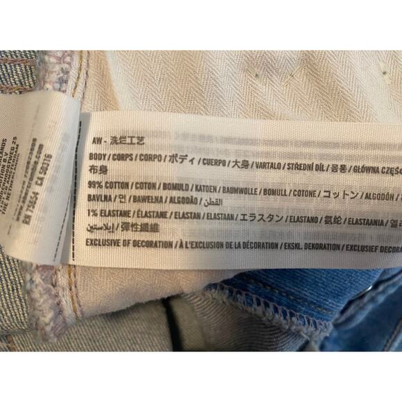 NWT ABERCROMBIE JEANS 33 CURVE LOVE CRISS CROSS DAD HIGH RISE BUTTON FLY BLUE - Picture 6 of 16